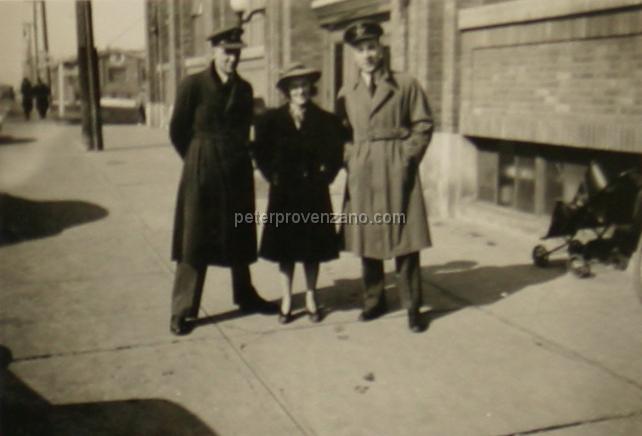Peter Provenzano Photo Album Image_copy_137.jpg - Fay Provenzano with two pilot friends. Regina, Saskatchewan province, Canada - 1942.